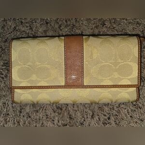 Coach Signature Jacquard Slim Envelope Wallet